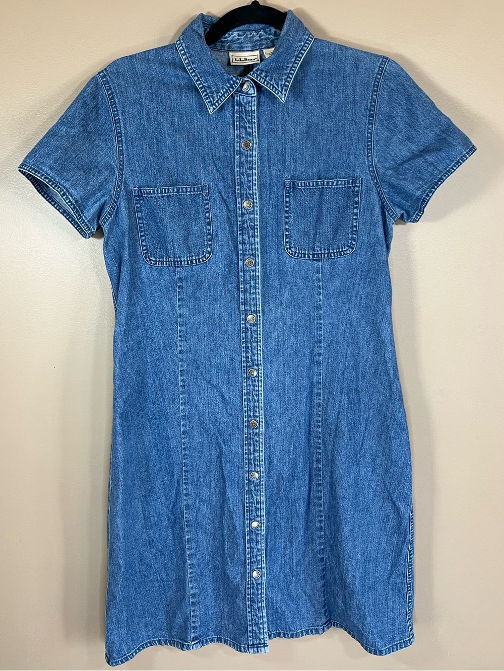 Vintage L.L. Bean Snap Closure Mini Dress | 10